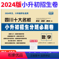 [正版]四川十大名校小升初招生分班必刷卷数学试卷 2024年绵阳成都市小学五六年级冲刺名校入学分班考试真题试卷小考小升