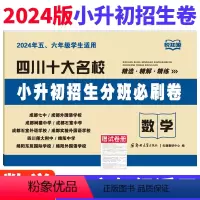 [正版]四川十大名校小升初招生分班必刷卷数学试卷 2024年绵阳成都市小学五六年级冲刺名校入学分班考试真题试卷小考小升