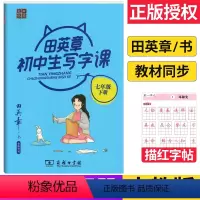 七年级下 语文 人教版 [正版]田英章楷书字帖七年级下册语文字帖人教版 初中生写字课课练七年级下册练字帖7年级硬笔书法练