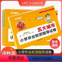 语文数学英语3本套装 小学通用 [正版]城市卷王朝霞五大城市小学毕业检测指导卷真题小学升初中招生考试语文数学英语各地六年