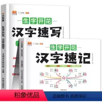 汉字速记+汉字速写 [正版]生字开花汉字速记速写小学生语文1-6年级学习汉字思维导图快速记汉字练字本字帖每日一练汉字速记