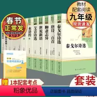[正版]九年级上册下册必读名著 水浒传艾青诗选简爱儒林外史世说新语聊斋志异泰戈尔诗选原著完整版初中生9上课外书籍人民教