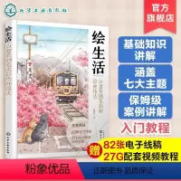 [正版]赠配套视频 绘生活 治愈系钢笔淡彩绘画技法 初学者水彩钢笔画教程 轻松学会淡彩绘画 水彩画技法教程 治愈风淡彩