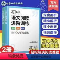 2册 初中语文阅读进阶训练中阶+初阶 [正版]2册 初中语文阅读进阶训练初阶+中阶 初中语文答题公式解题思路梳理 初中语