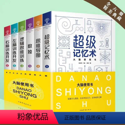 [正版]大脑使用书6册超级记忆术大全集 思维导图书籍思维风暴 逻辑学记忆力开发智力 全脑 逻辑训练益智快速阅读训练法