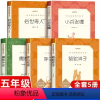[人民文学]五年级下册课外书全5册 [正版]俗世奇人冯骥才五年级必读的课外书小兵张嘎徐光耀儒林外史骆驼祥子老舍原著小学生
