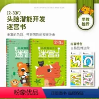 [2-3岁]迷宫全2册 [正版]迷宫训练书儿童3-4-5-6岁专注力注意力训练走迷宫的书大冒险幼儿益智早教书籍绘本左右脑