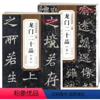 [正版]共2本北魏龙门二十品上下简体旁注历代碑帖楷书毛笔字帖薛元明古帖学生成人练字临帖临摹书法技法解析安徽美术出版社
