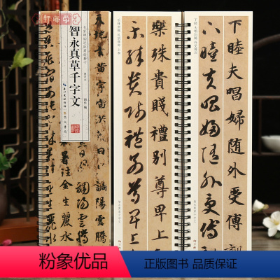 [正版]学海轩智永真草千字文墨迹本名家碑帖近距离临摹卡简体旁注原色原帖智永楷书草书毛笔书法字帖成人学生临摹范本崇文书局