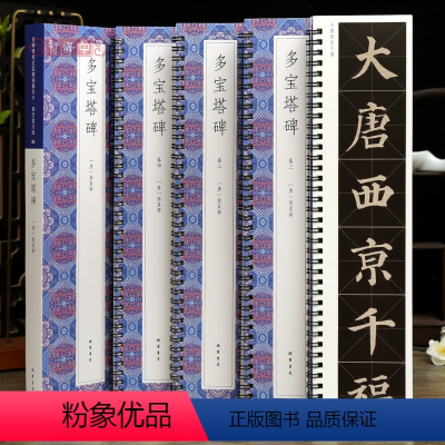 [正版]学海轩共4本颜真卿多宝塔碑单字放大版近距离临摹字卡颜体楷书米字格简体旁注颜真卿楷书毛笔书法字帖临摹范本