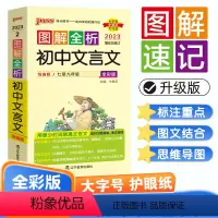 初中文言文 初中通用 [正版]2023版图解速记初中全套10本初中文言文数学英语物理化学生物思想品德历史地理人教版初一初
