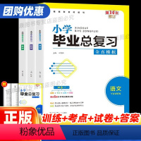 语文 小学六年级 [正版]小学毕业总复习全真模拟全套3册语文数学英语人教版小升初真题卷专项练习册小学六年级上下册bi刷题