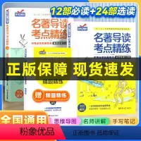 [3本--名著导读考点精练]必读12部+选读24部 +考点练习册 初中通用 [正版]2024名著导读考点精练初中 四大名