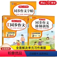 [3本套装]同步作文+阶梯训练+字帖 二年级上 [正版]2024版同步作文阶梯训练同步字帖新版小学生上册一二三年级四五六