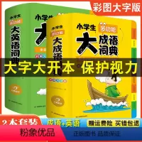 [2本套装]大成语词典+大英语词典(软皮精装 大16开) 小学通用 [正版]小学生多功能大成语词典大英语词典新版大开本配