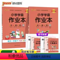 全2册-1年级下册 语文+数学 小学学霸作业本 人教版 小学一年级 [正版]一年级下册1上册语文数学小学学霸作业本绿卡p