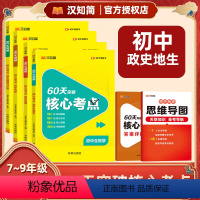 [全套4本]道法+历史+地理+生物⭐配思维导图与答题模板册+答案册+视频讲解 初中通用 [正版]2024版汉知简60天突