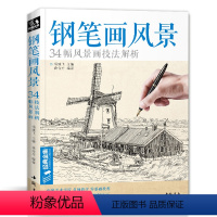 [正版]钢笔画风景34幅技法解析建筑素描速写技法临摹基础手绘画册表现园林零基础自学画画入门从零起步美术教程材书籍杨建飞