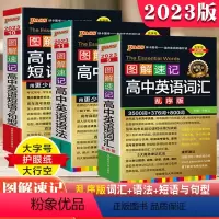 [3本套装]乱序版词汇+语法+短语与句型 高中通用 [正版]2024版PASS图解速记高中英语词汇乱序版2023版正序版