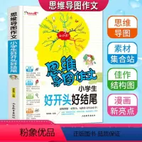[正版]思维导图作文小学生好开头好结尾老师作好词好句好段写作素材大全书3456年级满分获奖分类作文书三四五六年级彩色漫