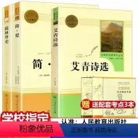 艾青诗选 简爱 儒林外史[全套3册] [正版]共3本 简爱儒林外史艾青诗选原著九年级人民教育出版无删减人教版初三初中生必