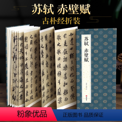 [正版]绘经典经折装苏轼赤壁赋行楷书毛笔书法字帖译文简体原作原大高清成人学生临摹鉴赏收藏古碑帖书法入门初学书籍