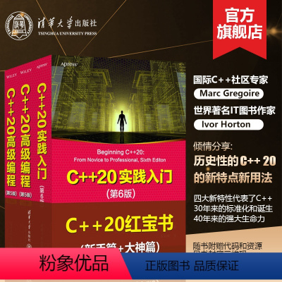 [正版]新书套装 C++20实践入门第6版+C++20高级编程第5版 马克 格雷戈勒 C++20红宝书 新手篇+大神篇