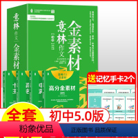 C[全4册+送2个记忆手卡]意林作文金素材初中版5.0 [正版]全2册新版意林少年科学杂志2024年作文素材小学生我