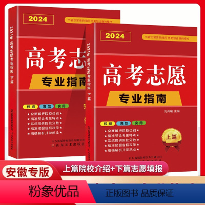 高考志愿专业指南上篇+下篇 安徽省 [正版]安徽省2024年高考志愿填报指南高校简介及录取分数线速查院校解读分析新高考志