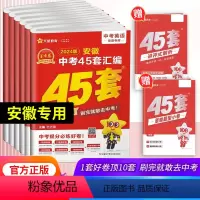 语文+数学+英语 安徽省 [正版]安徽专版2024新中考45套汇编语文数学英语物理化学道德历史生物地理初三九年级含202