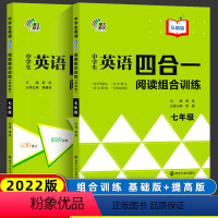 七年级 基础+提高 [正版]南大励学 中学生英语四合一阅读组合训练初中七八九年级中考基础版提高版789年级英语首字母完形