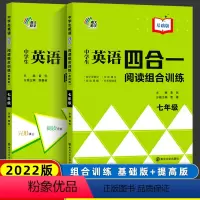 七年级 基础+提高 [正版]南大励学 中学生英语四合一阅读组合训练初中七八九年级中考基础版提高版789年级英语首字母完形