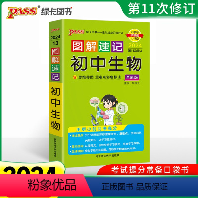 图解速记初中生物 初中通用 [正版]2024新图解速记初中生物知识点汇总速查速记背记手册基础知识大全七八年级初一二中考会