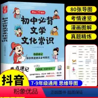 [全套2册]初中+小学必背文学文化常识 初中通用 [正版]开心语文 初中必背文学文化常识2024版人教版 初中生中国古代