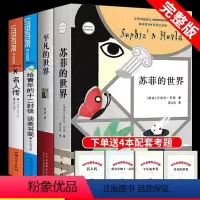 [八年级下册选读4册]苏菲+平凡+十二封信+名人传 [正版]全套4册苏菲的世界初中必读给青年的十二封信朱光潜著平凡的世界