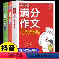 [全3册]满分作文模板+三段式阅读答题公式 小学通用 [正版]三段式阅读答题公式小学初中 升初满分作文模版 语文专项训练