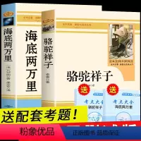 [正版]七年级下必读全套2册 海底两万里和骆驼祥子书老舍原著初一下册课外阅读书籍图书老师初中生阅读名著2万里考点册