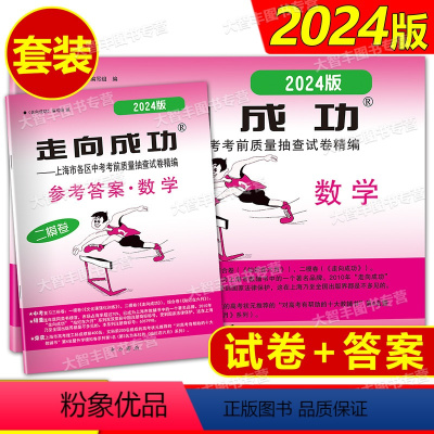 数学 [正版]2024年版走向成功 中考数学 二模卷 试卷 +答案 2024上海中考二模卷 数学答案 初三数学 中西书