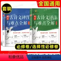 必修卷+选择性必修 2本套装 高中通用 [正版]新版高中古诗文译注与难点全解 必修卷+选择性必修 根据统编高中语文67篇