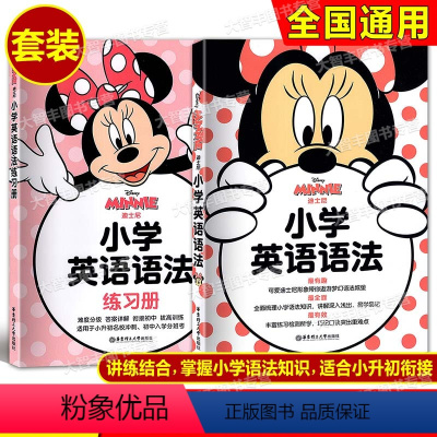 小学英语语法+练习册 2本套装 小学通用 [正版]任选 迪士尼小学英语语法+练习册 全套2册 小学英语英语语法讲练结合全