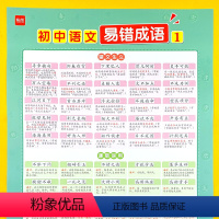 初中语文[易错套装](6张) [正版]初中语文易错成语挂图常考易错成语汇总高频考点学习记忆重难点音频跟读七八九年级通用墙