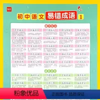 初中语文[易错套装](6张) [正版]初中语文易错成语挂图常考易错成语汇总高频考点学习记忆重难点音频跟读七八九年级通用墙