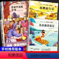 [正版]鲁滨逊漂流记 六年级必读课外书全套 爱丽丝漫游奇境汤姆索亚 历险记尼尔斯骑鹅旅行记 课外阅读书籍下册鲁滨孙梦游
