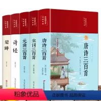 [正版]布面精装组合5本唐诗三百首 宋词三百首 元曲三百首 诗经 楚辞 彩绘版16开精装彩印中国古诗词鉴赏诗词注释赏析