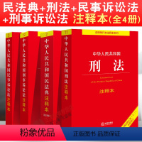 [正版]全套4本2024年版 民法典+刑法(2024新版)+民事诉讼法+刑事诉讼法注释本刑法典版民诉法刑诉法法