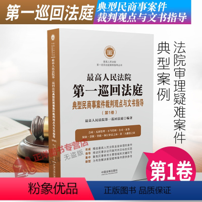 [正版]人民法院第一巡回法庭典型民商事案件裁判观点与文书指导 第1卷 法院审理疑难案件典型案例指导民事诉讼