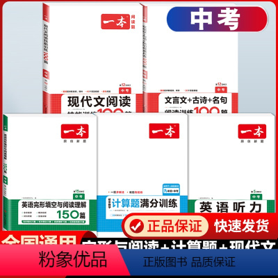 中考 现代文+文言文+数学计算+英语阅读+听力 初中通用 [正版]2024版七年级八年级九年级中考语文现代文阅读技能训练
