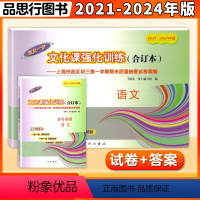 中考一模卷合订本[语文+答案] 上海 [正版]2021-2024年版领先一步 上海中考语文一模卷 文化课强化训练2021