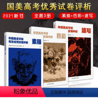 [正版]3册全2021中国美术学院考生试卷评析国美高分卷速写素描色彩中国美术学院出版社中国美术学院高分卷国美速写书籍