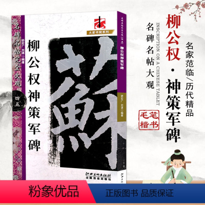 [正版]名碑名帖完全大观45柳公权神策军碑楷书碑帖名家书法基础实战临摹练习技能技法彩色放大对照分布详解江西美术出版社